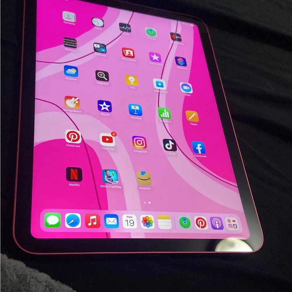 Apple Pink Tablet Sleek Design Matte Finish